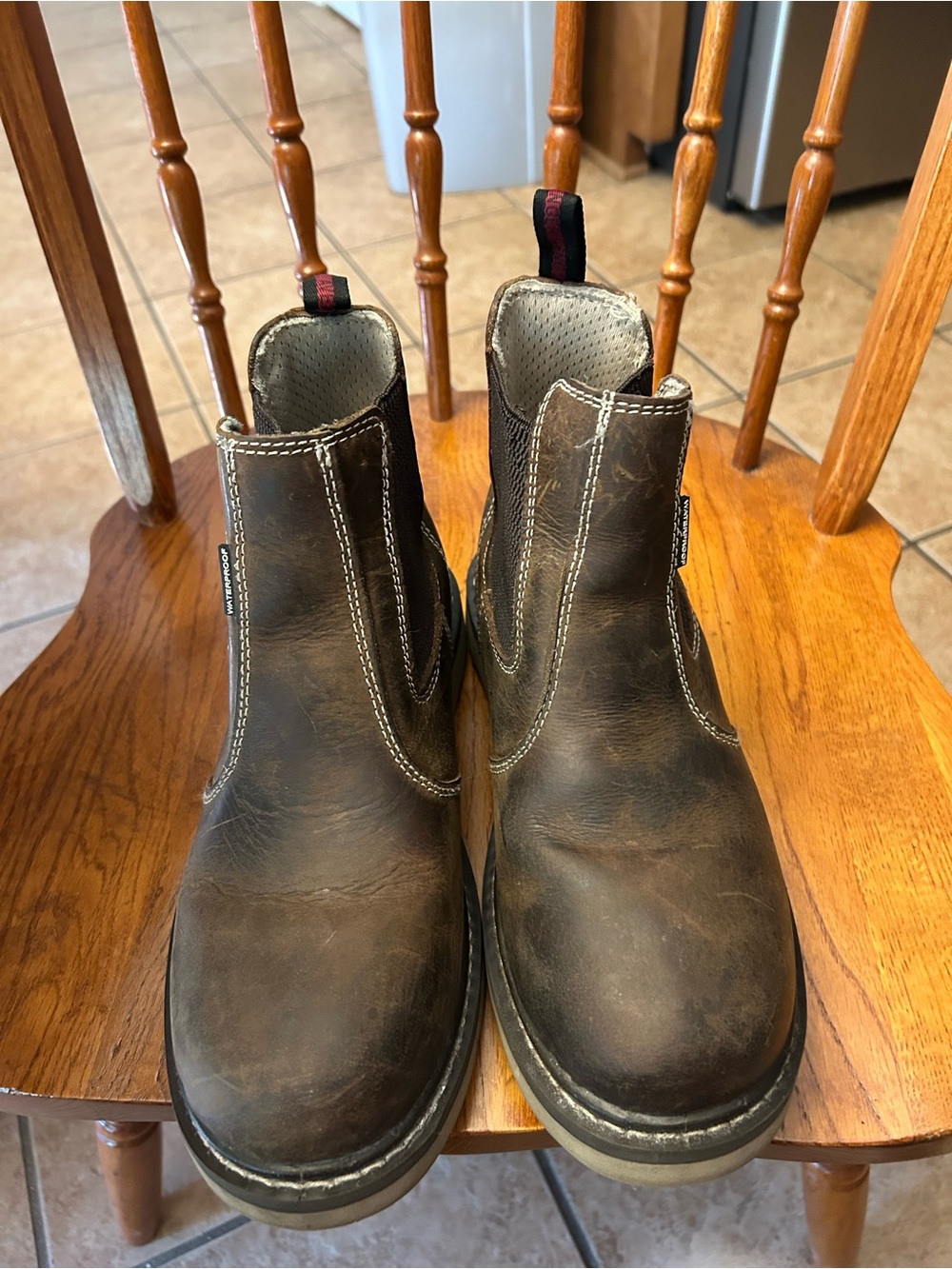 Avenger Brown Leather Chukka Work Boots